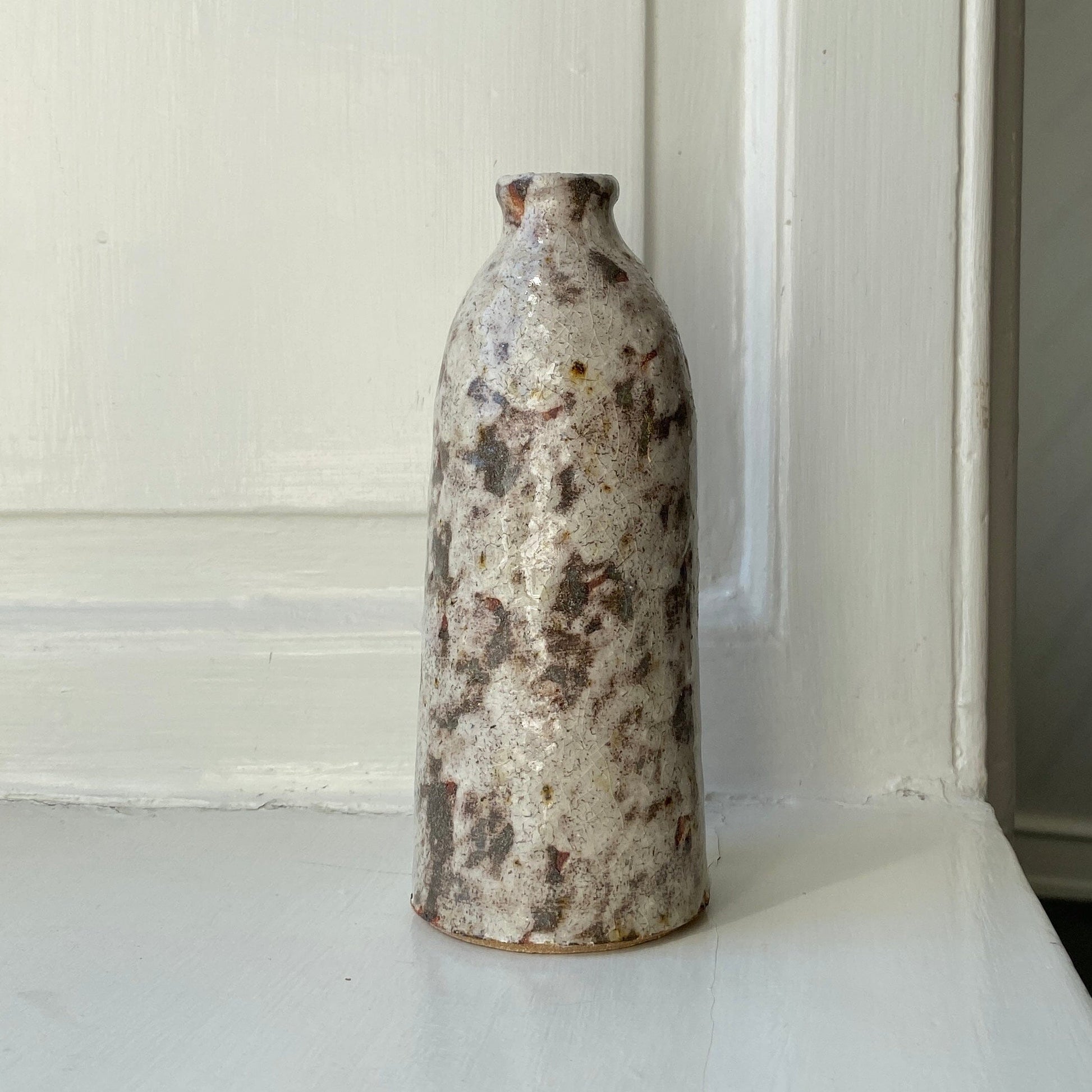 Textured ash glaze bottle Vase elsa boch 