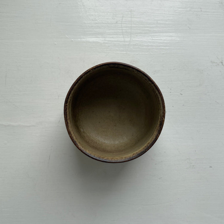 (Kopi) Handthrown facet-cut Tea bowl Cup Kristine Vedel Adeltoft 