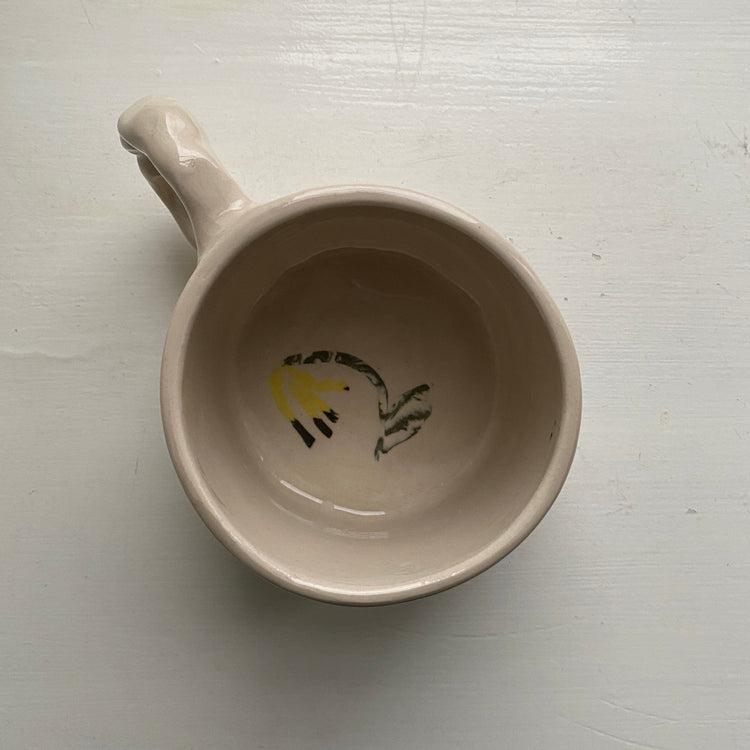 'Herbarium' Mug - Yellow/black flowers mug Premiata Ceramica Sperimentale 