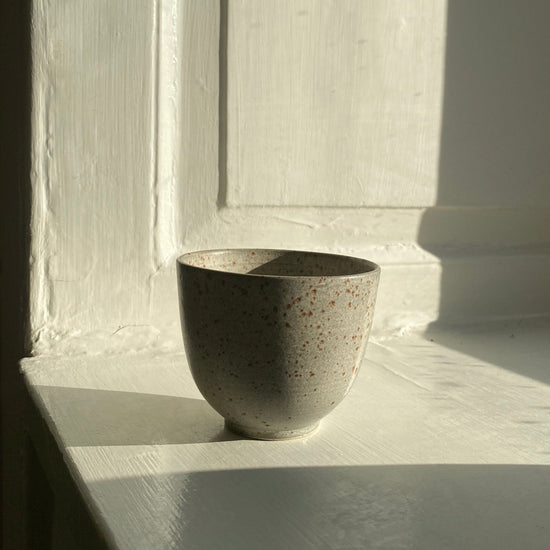 Handthrown cup - pale blue with speckle, Vibeke Ottesen, YONOBI