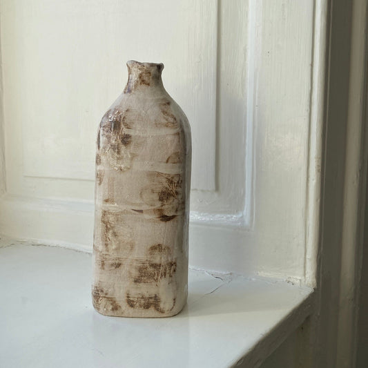 White square bottle with flowers Vase elsa boch 