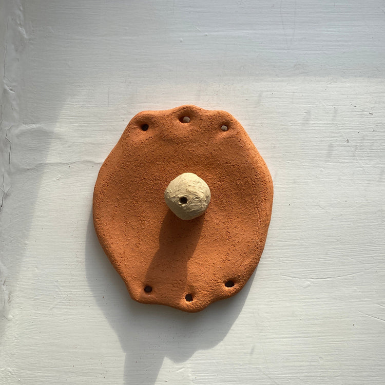 Small Earring Plate with ceramic balls - Terracotta, Atelier 1991, YONOBI