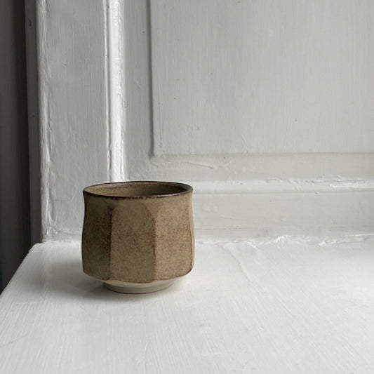 (Kopi) Handthrown facet-cut Tea bowl Cup Kristine Vedel Adeltoft 