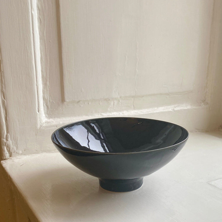 Large bowl bowl Cica Gomez Glossy Black Blue 