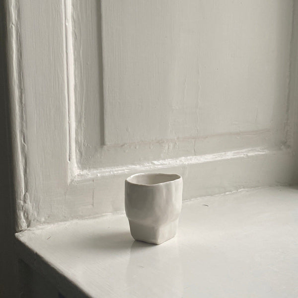 Square-based espresso cup cup Joe Christopherson 