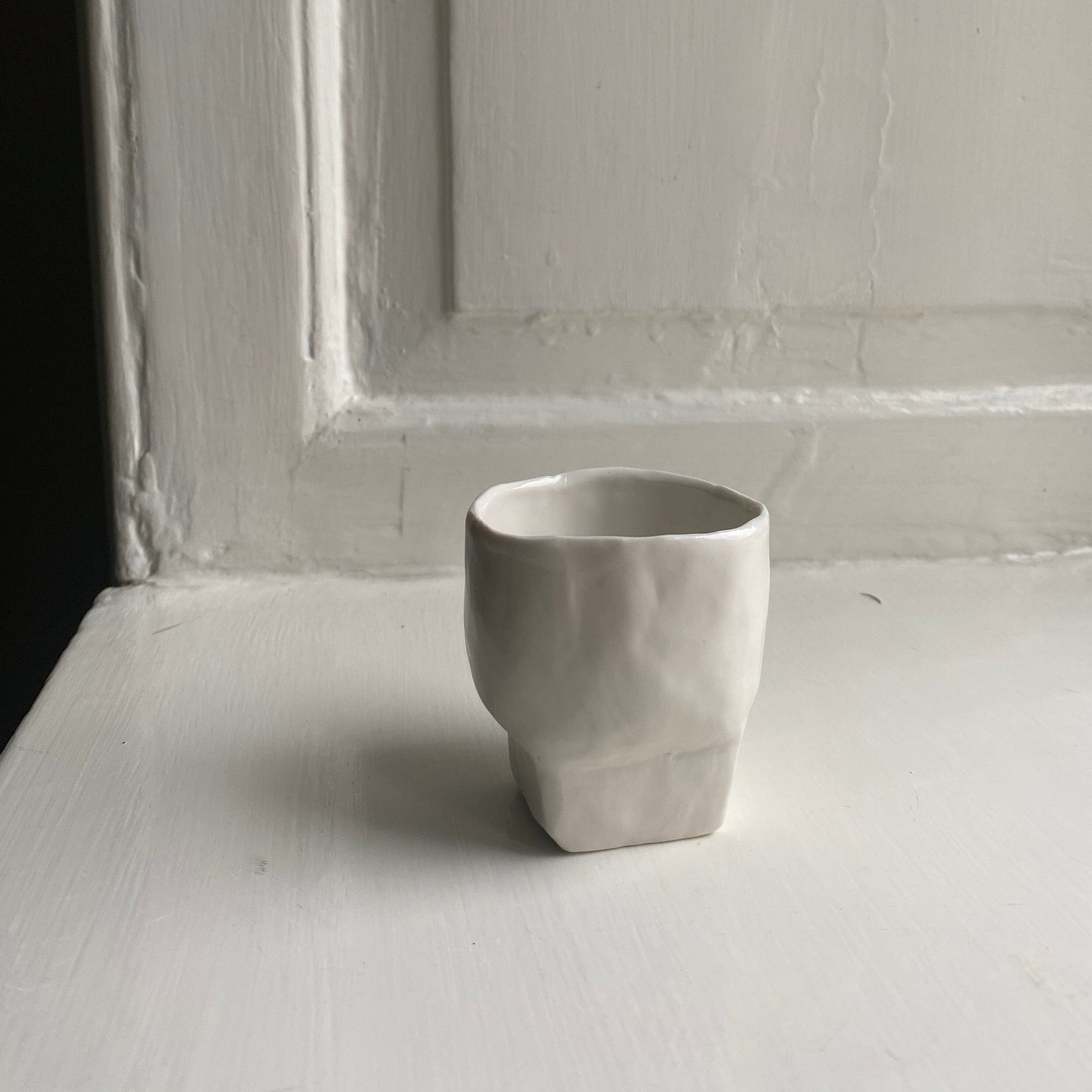 Square-based espresso cup cup Joe Christopherson 