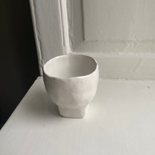 Square-based tea cup cup Joe Christopherson 