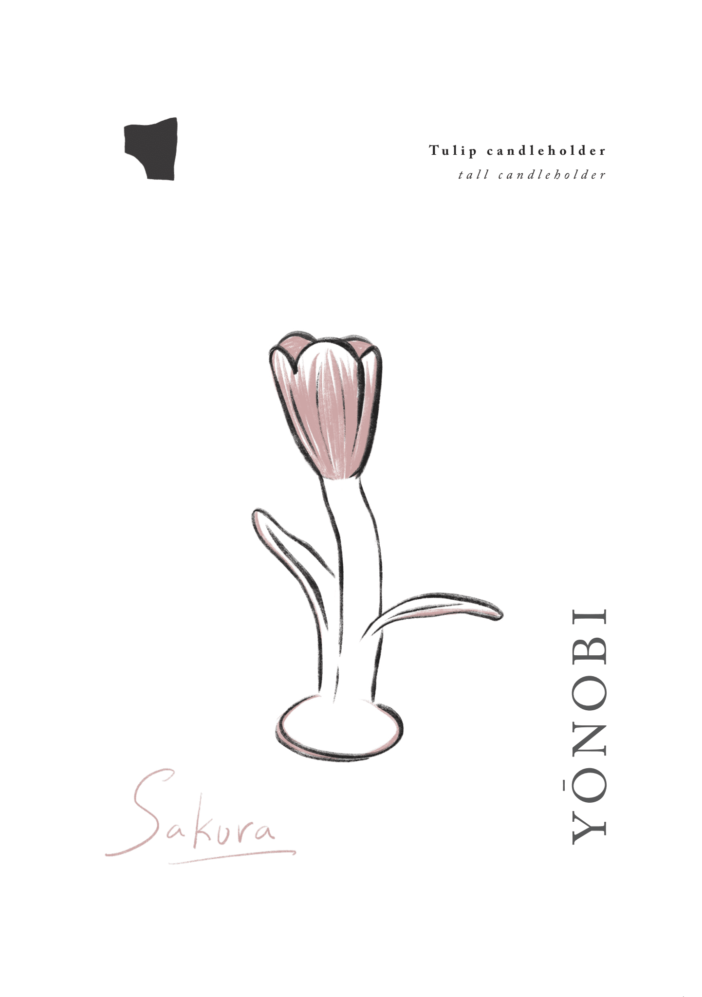 Yonobi at Home – A Mindful Gift of Making Homekit YONOBI Sakura - Tulip Candleholder 