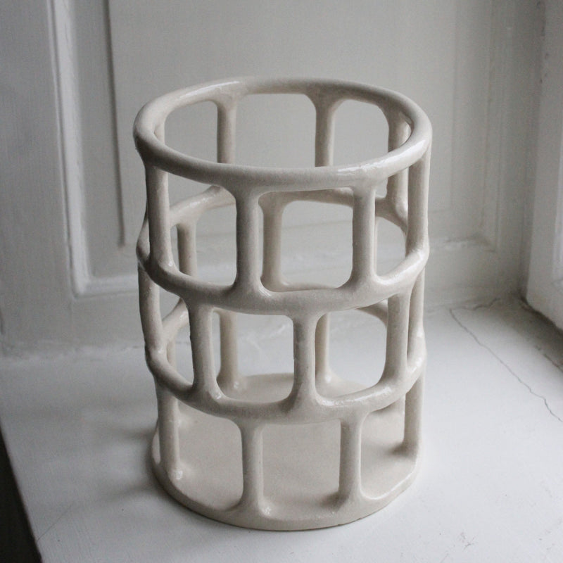Large cylindrical basket, Solenne Belloir - 