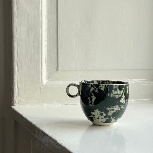 Green and white splatter mug, Anna Jones - 